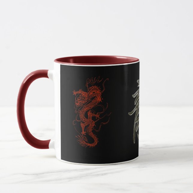 Red Dragon Year of the Dragon Asian Art Design Tas Tasse (Links)