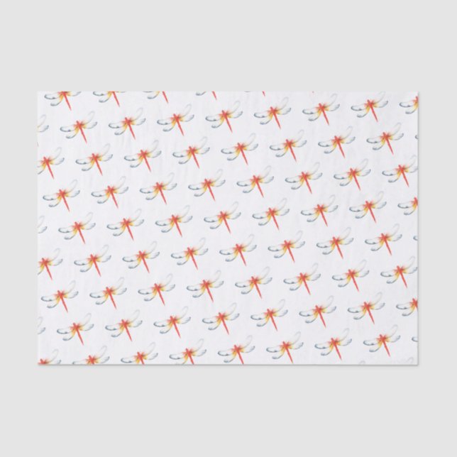 Red Dragonfly Seidenpapier (Vorderseite)