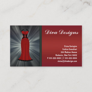 Red Dress Business Cards Visitenkarte