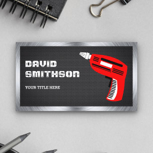 Red Drill Machine für den Power von Black Mesh Visitenkarte