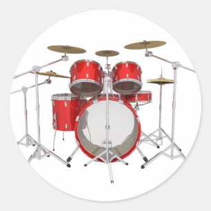 Red Drum Kit: Runder Aufkleber