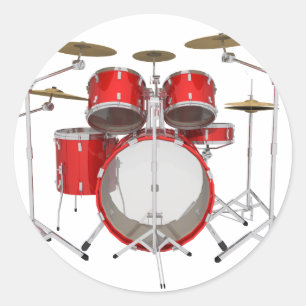 Red Drum Kit: Runder Aufkleber