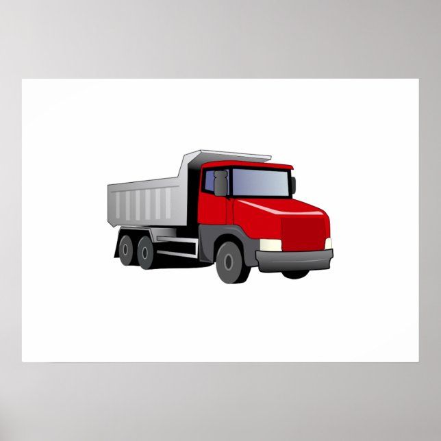Red Dump Truck Poster (Vorne)