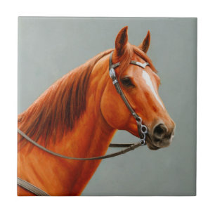 Red Dun Kastnut Sorrel Western Quarter Horse Fliese