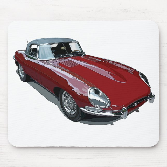 Red E Type Roadster Mousepad (Vorne)