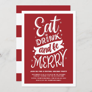 Red Eat Drink und Sei froh über das Virtual Christ Einladung