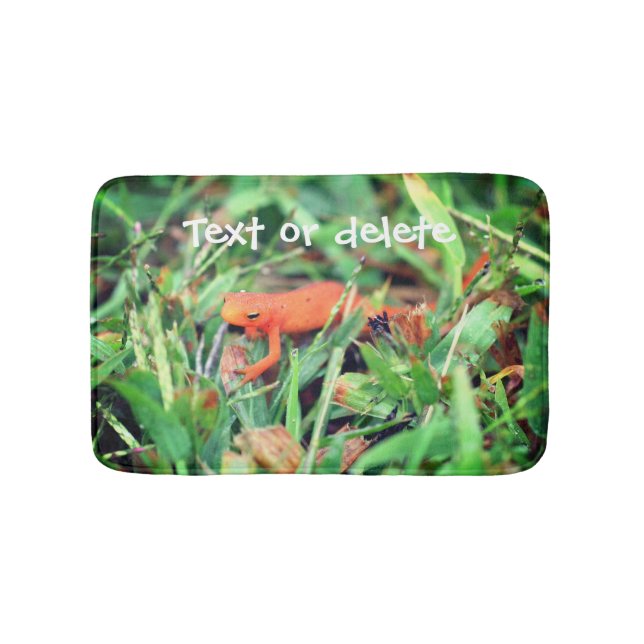 Red Eft Orange Salamander Nature 1 Badematte (Vorderseite)