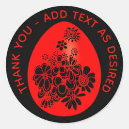 Red EGG Ginger Party Sticker Red Black Maßgeschnei