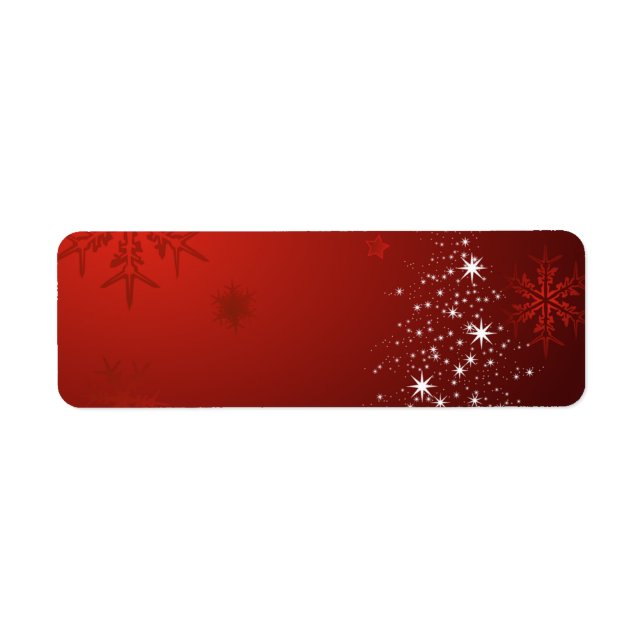 Red Elegant Christmas Address Labels (Vorne)