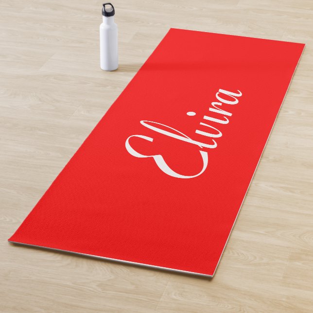 Red Elegant Name | Stilvolle Trendy Yogamatte (Beispiel)