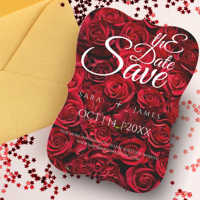 Red Elegant Save the Date Card (Von Creator hochgeladen)
