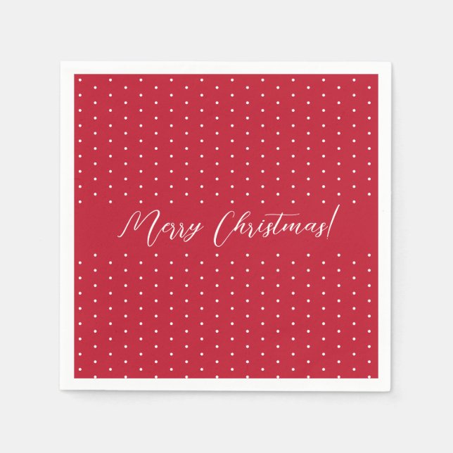 Red Elegant Script Serviette (Vorderseite)