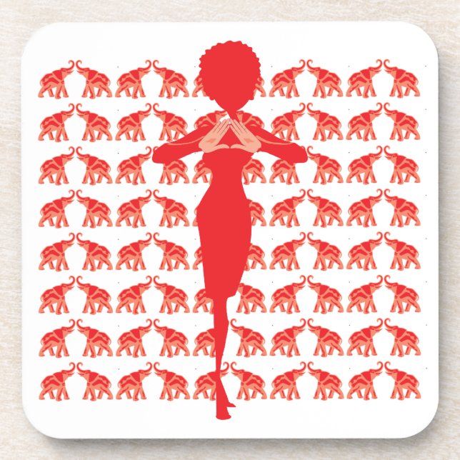 Red Elephant Cork Untersetzer (Vorderseite)