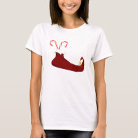 Red Elf Slipper mit Candy Canes