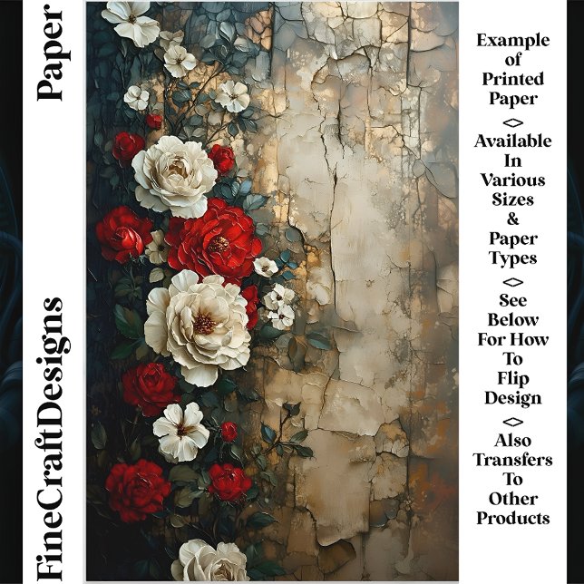 Red Elfenbein Rose, geerdigtes CQ4 Craft Papier (Von Creator hochgeladen)