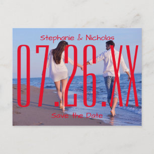 Red Empire Date & Foto - Save the Date Postkarte