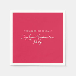 Red Employee Appreciation Event Serviette