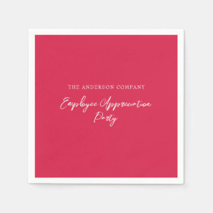 Red Employee Appreciation Event Serviette
