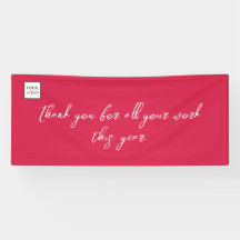 Red Employee Holiday Vielen Dank SIgn