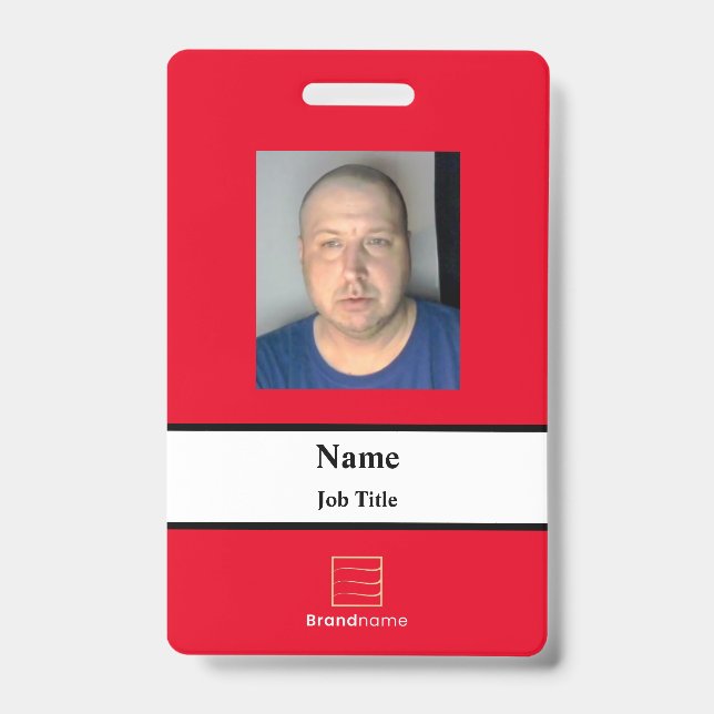 Red Employee ID Abzeichen Ausweis (Vorderseite)