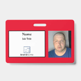 Red Employee ID Abzeichen Ausweis