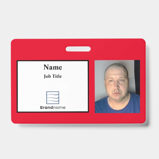 Red Employee ID Abzeichen Ausweis (Vorderseite)