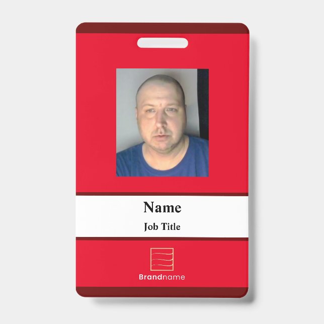 Red Employee ID Abzeichen Ausweis (Vorderseite)