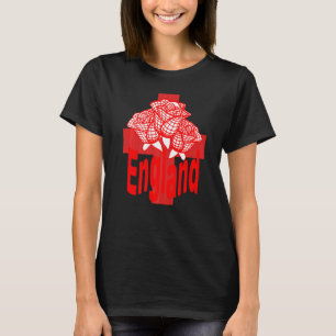 Red England Text Abgeschieden St George Cross und  T-Shirt