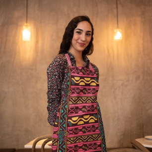 Red Ethnic Aztec Schürze