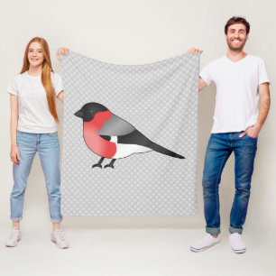 Red Eurasian Bullfinch Cartoon Bird Illustration Fleecedecke
