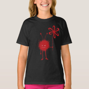 Red Evil Blume Bug 3/4 Sleeve Kids T-Shirt