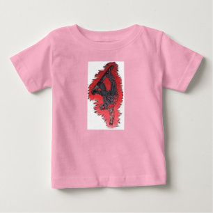 Red Explosion Baby Snowboarder Outfit T-shirt