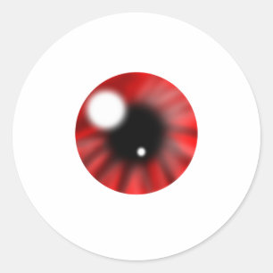 Red Eye Orb Runder Aufkleber