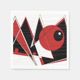 Red Eye Watching Napkins Serviette