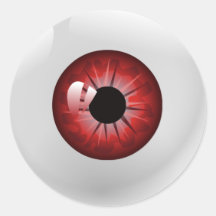 Red Eyeball Halloween Stickers