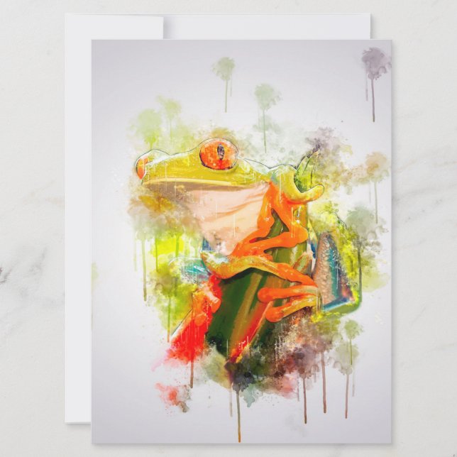 Red Eyed Tree Frog Nature Funny Wild Animal Lover (Vorderseite)