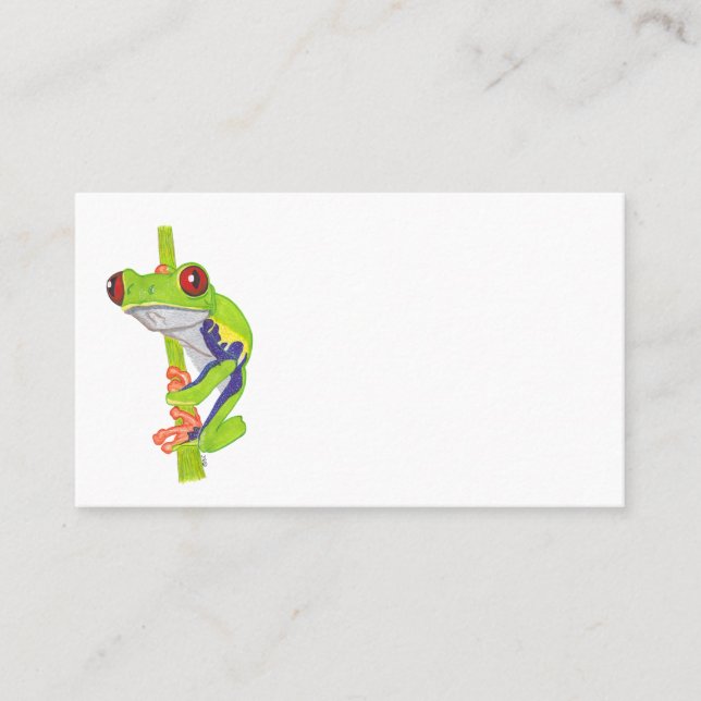 RED EYED TREE FROG VISITENKARTE (Vorderseite)