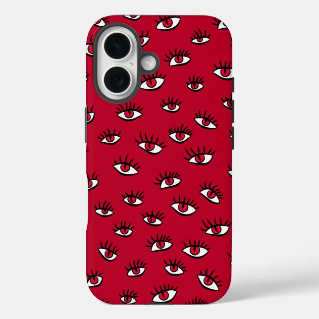 Red Eyes Pattern - Horror Gothic Ästhetik Case-Mate iPhone Hülle (Rückseite)