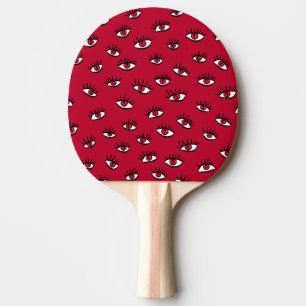 Red Eyes Pattern - Horror Gothic Ästhetik Tischtennis Schläger