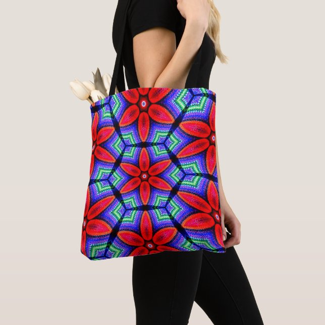 Red Fabrics Blume Muster (Von Nahem)