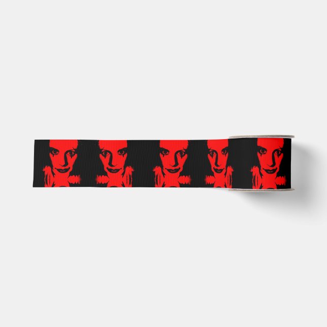 Red Face Lady Ribbon Ripsband (Vorderseite)