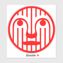 Red Face Modern 4Matt Aufkleber