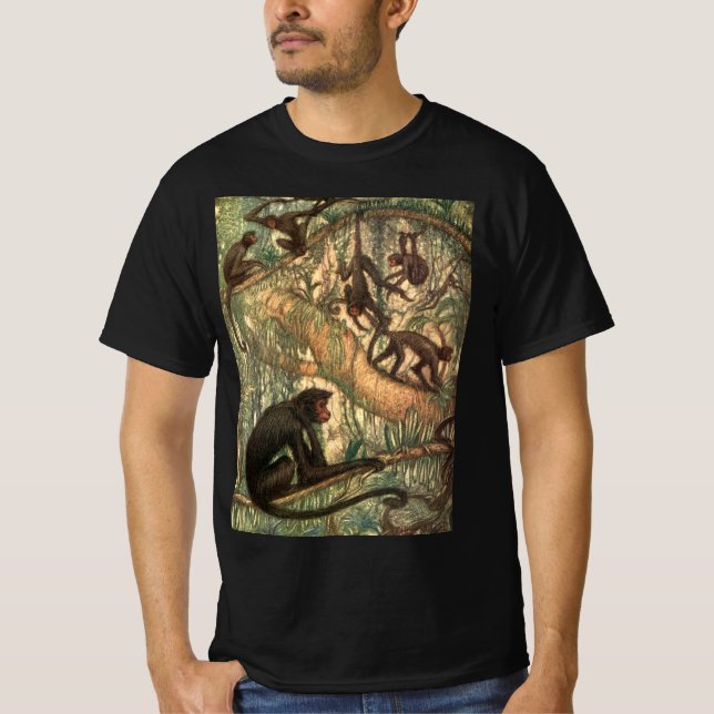 Red Faced Spider Monkeys von Louis Sargent T-Shirt (Vorderseite)