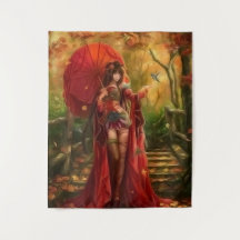 Red Fairy Tapestry