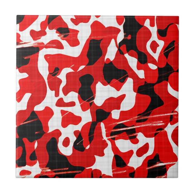 Red Fallout Camouflage (AOM Design) Fliese (Vorderseite)