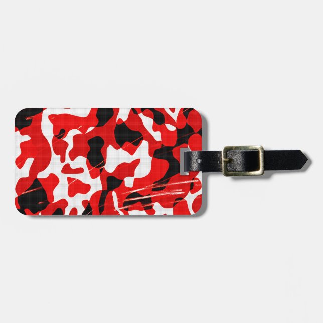 Red Fallout Camouflage (AOM Design) Gepäckanhänger (Vorderseite horizontal)