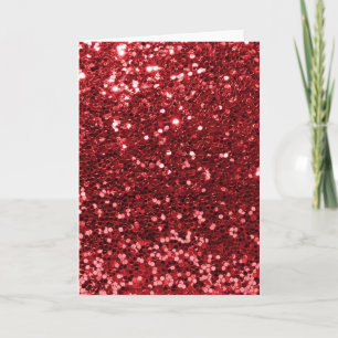 Red Falsch Glitter Feiertagskarte