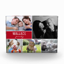 Red Family Multiple Foto Collage Weihnachtsgeschen