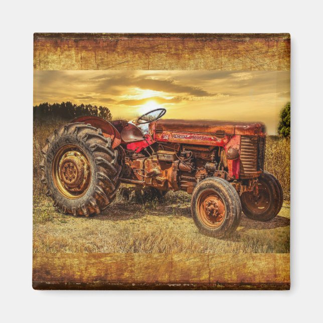 Red Farm Traktor Magnet (Vorne)