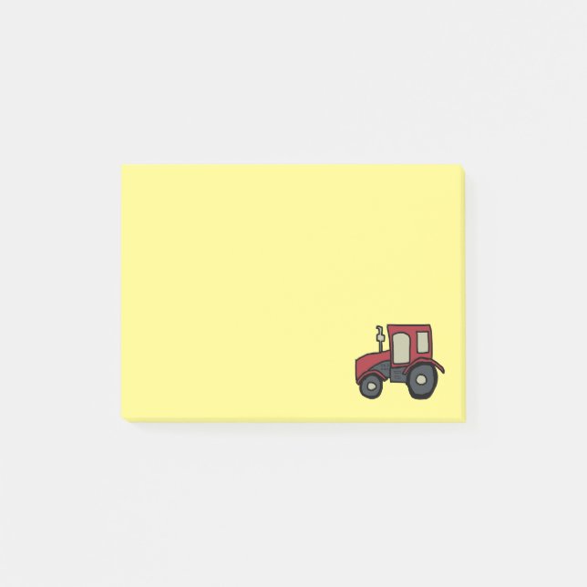 Red Farm Traktor Post-it Klebezettel (Vorderseite)